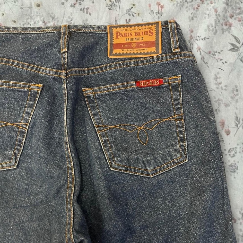 90s Paris Blues Denim Jean Capri Button Fly 100% Cotton Made in USA - Picture 4 of 8